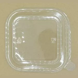RPET couvercle carton/PE ravier transp 750-1000-1200-1400ml carre (carton de 300 pièces)