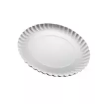 Carton assiette ronde blache (paquet de 250 pièces)