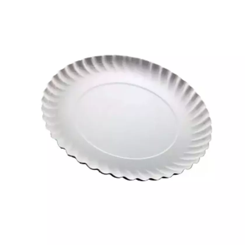 Carton assiette ronde blache (paquet de 250 pièces)