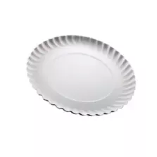 Carton assiette 24cm rond blanc (paquet de 250 pièces)