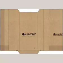 Sac papier Linepack imprime brun 40g 300x130x(2x46) 1/2kg CRF St-Gillis Waas (lot de 1 500 pièces)