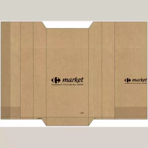 Sac papier Linepack imprime brun 40g 300x130x(2x46) 1/2kg CRF St-Gillis Waas (lot de 1 500 pièces)