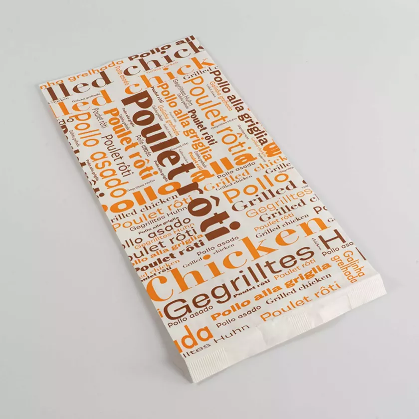 Sachet poulet coq hot roast chicken 180x65x355mm (carton de 500 pièces)
