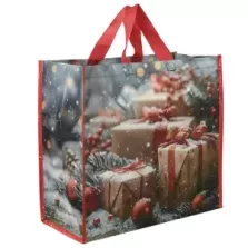 Sac PP tisse Noel Hiver 440x400+200mm (carton de 125 pièces)