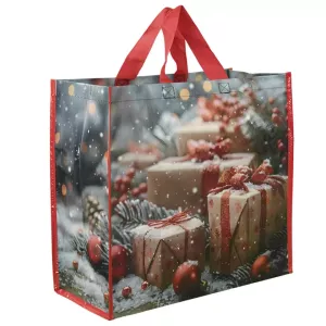 Sac PP tisse Noel Hiver 440x400+200mm (carton de 125 pièces)
