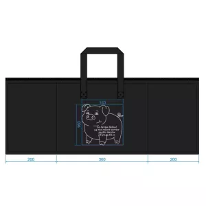 PP sac isotherme tisse Imprime 360x300+200mm - 1c la Ferme Delval (carton de 50 pièces)