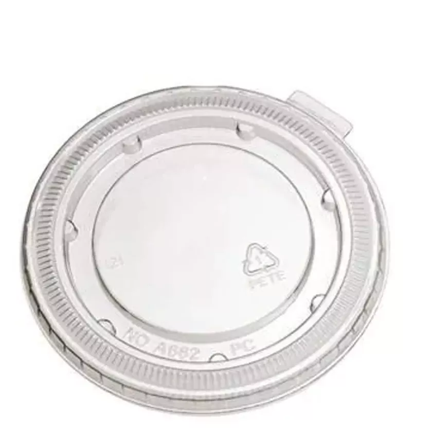 PET couvercle plat transparent pour PET cup diametre 92,7mm (carton de 1 000 pièces)
