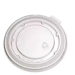 PET couvercle plat transparent pour PET cup diametre 92,7mm (carton de 1 000 pièces)