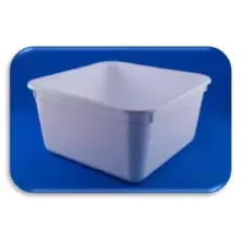 PP ravier 180x180x95mm blanc injection (carton de 124 pièces)