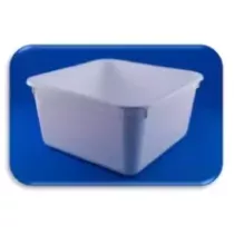 PP ravier 180x180x95mm blanc injection (carton de 124 pièces)