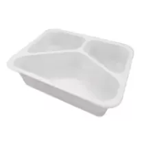 PP tray 227x178x50mm blanc 3 COMP - M par 360