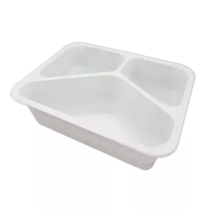 PP tray 227x178x50mm blanc 3 COMP - M par 360