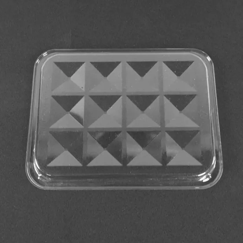 APET tray 227x178x15mm fond pyramide (carton de 408 pièces)