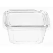APET ravier 350ml 127x120x54mm Transp. cachete Safe-T strip (carton de 520 pièces)