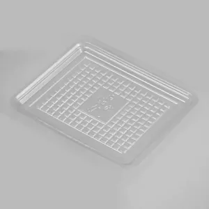 RPET plat charcuterie transparent 14,5x17cm (carton de 2 000 pièces)
