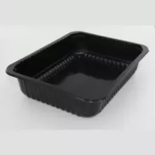 PP tray 227x178x40mm noir cr - fl (carton de 360 pièces)