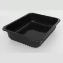 PP tray 227x178x40mm noir cr - fl (carton de 360 pièces)