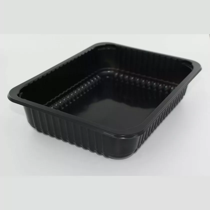 PP tray 227x178x40mm noir cr - fl (carton de 360 pièces)