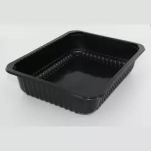 PP tray 227x178x40mm noir cr - fl (carton de 360 pièces)