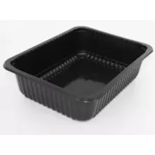 PP tray 227x178x60mm noir cr - fl (carton de 324 pièces)