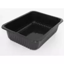PP tray 227x178x60mm noir cr - fl (carton de 324 pièces)