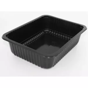 PP tray 227x178x60mm noir cr - fl (carton de 324 pièces)