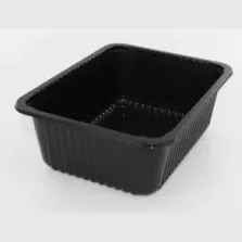 PP tray 227x178x80mm noir cr - fl (carton de 324 pièces)