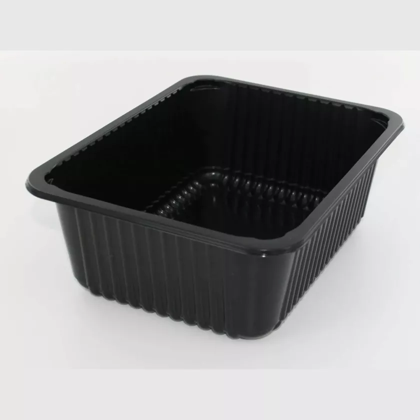 PP tray 227x178x100mm noir cr - fl (carton de 288 pièces)