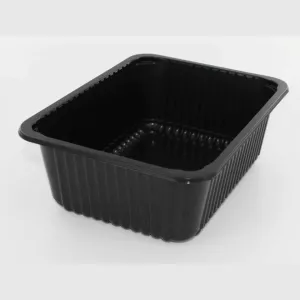 PP tray 227x178x100mm noir cr - fl (carton de 288 pièces)