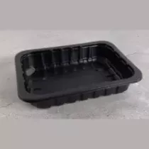 PP tray 187x137x37mm noir E - cr - fl (carton de 1 024 pièces)