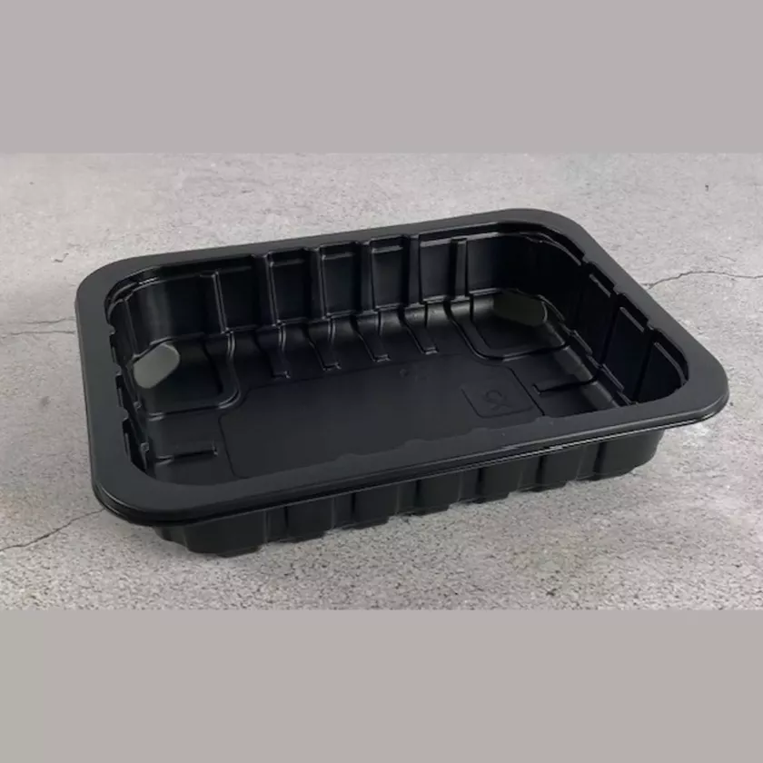 PP tray 187x137x37mm noir E - cr - fl (carton de 1 024 pièces)