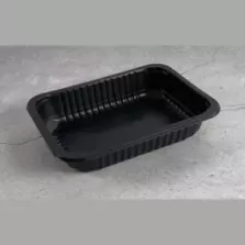 PP tray 187x137x37mm noir cr - fl (carton de 760 pièces)