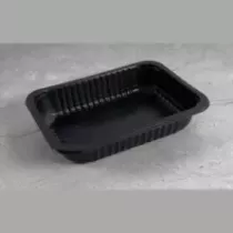 PP tray 187x137x37mm noir cr - fl (carton de 760 pièces)