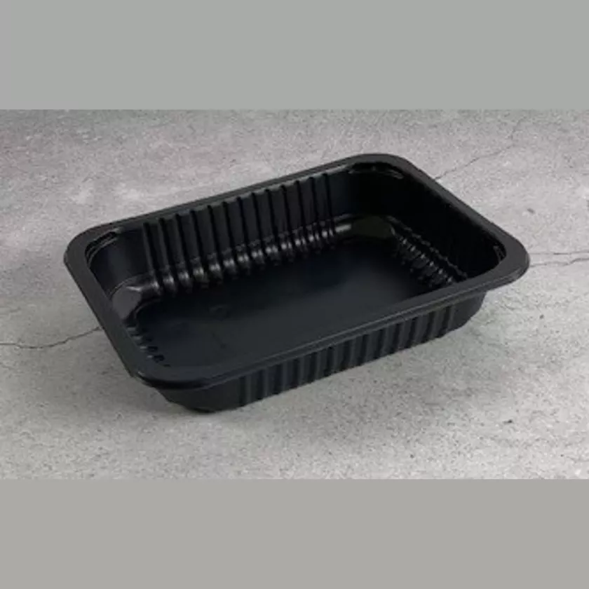 PP tray 187x137x37mm noir cr - fl (carton de 760 pièces)