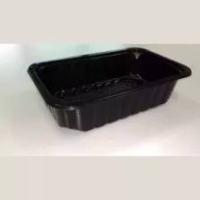 PP tray 230x145x80mm noir E - cr - rl + f.buvard noir (carton de 592 pièces)