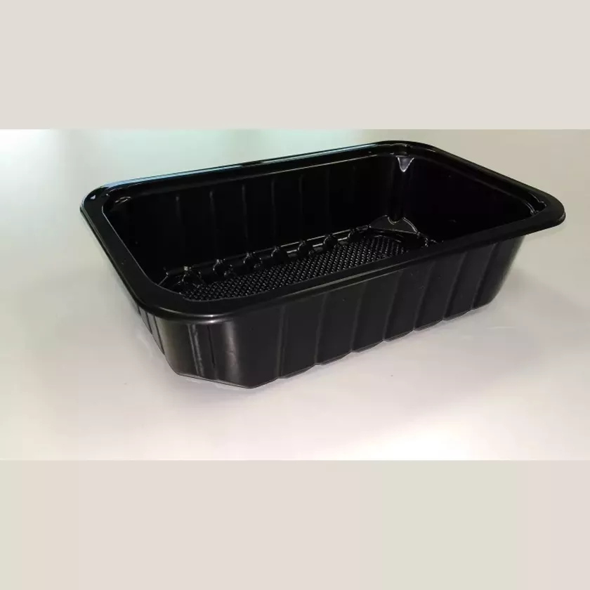 PP tray 230x145x80mm noir E - cr - rl + f.buvard noir (carton de 592 pièces)