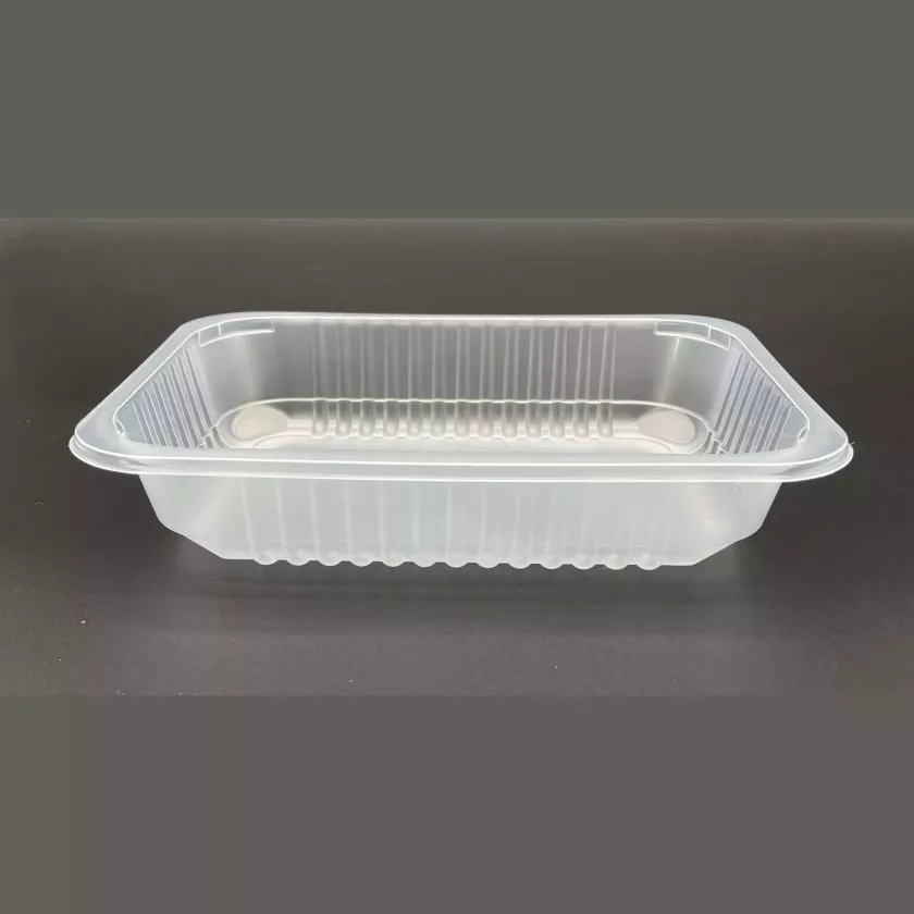 PP tray 187x137x37mm transp cr - fl (carton de 760 pièces)