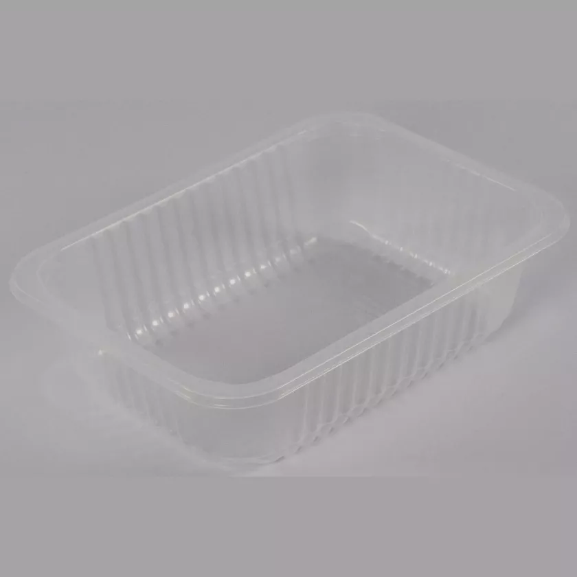 PP tray 187x137x63mm transp cr - fl (carton de 760 pièces)