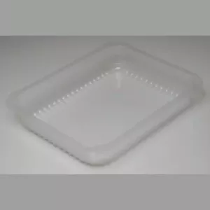 PP tray 227x178x40mm transp cr - fl (carton de 360 pièces)