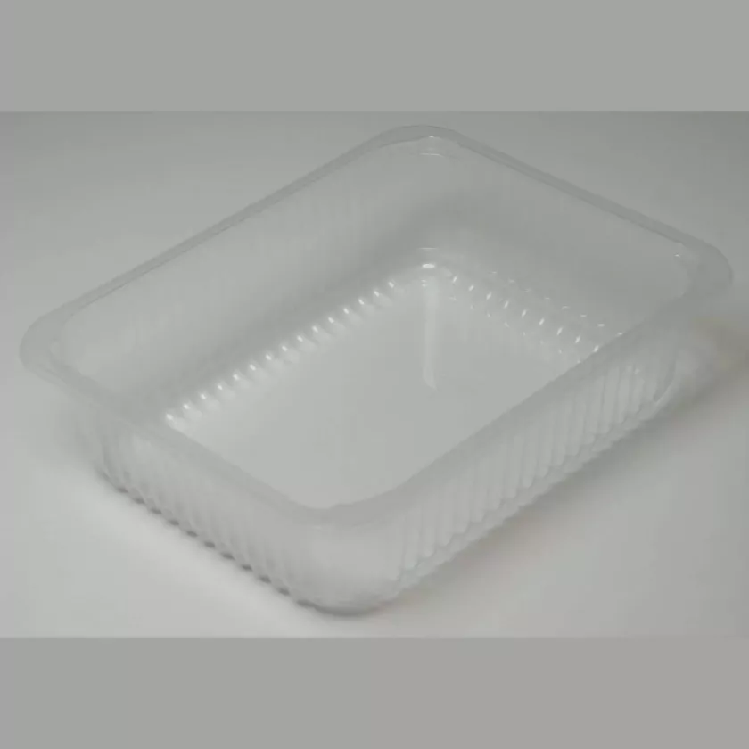 PP tray 227x178x60mm transp cr - fl (carton de 324 pièces)