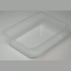 PP tray 227x178x60mm transp cr - fl (carton de 324 pièces)