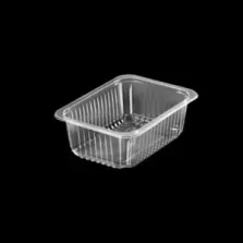 PP tray 187x137x37mm transp E - version legere - cr - fl (carton de 1 120 pièces)