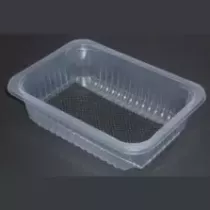 PP tray 187x137x50mm transp E- legere- cr- fl+ f.buv noir (carton de 1 072 pièces)