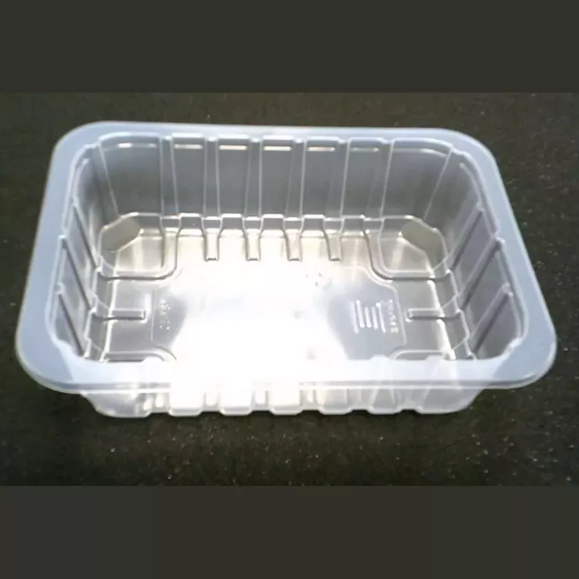 PP tray 187x137x50mm transp E - cr - fl (carton de 1 072 pièces)