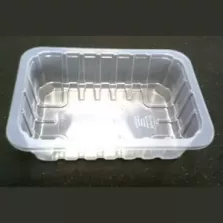 PP tray 187x137x63mm transp E - cr - fl (carton de 1 072 pièces)