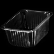 PP tray 187x137x90mm transp E - cr - fl (carton de 960 pièces)