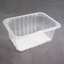 PP tray 187x137x83mm transp E- legere- cr- fl+ f.buv blanc (carton de 960 pièces)