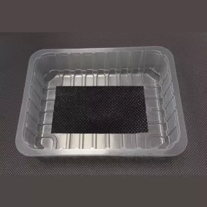 PP tray 227x178x40mm transp E - legere- cr- fl+ f.buv noir (carton de 540 pièces)