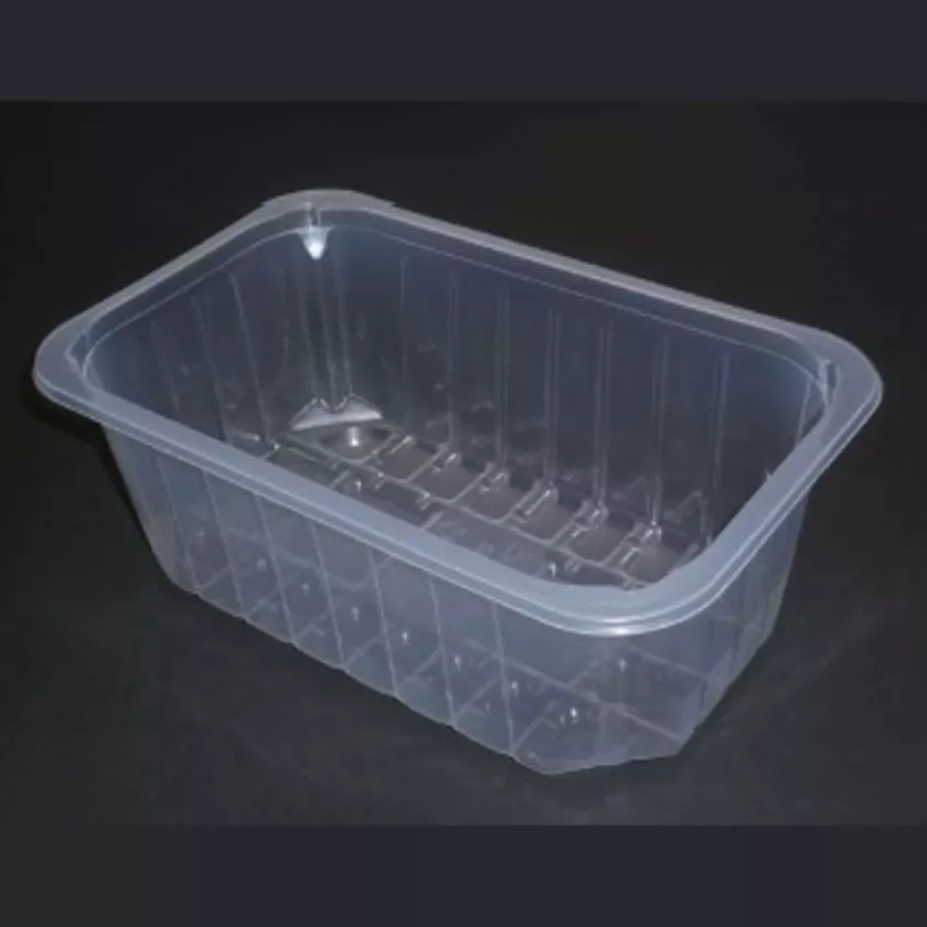 PP tray 230x145x90mm transp E - cr - fr (carton de 592 pièces)