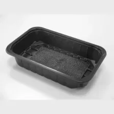 PP tray 230x145x40mm noir E- legere- cr- fr+ f.buv noir (carton de 672 pièces)